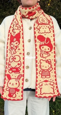 Cute Anime Mascot Scarf by Katharina Kuntz - English original pdf with working links
