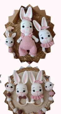Amigurumi Art Boutique - Fransje Cremers - Rabbit Newborn Set