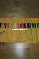 rolled-up pencil case