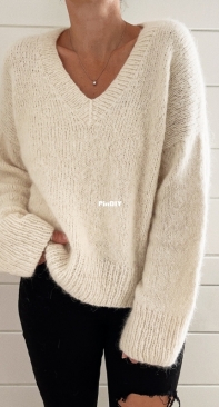 Home Sweater V-Neck by Sabina Harnage - Caidree
