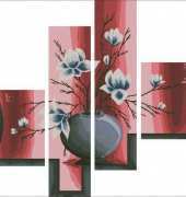 Albina K Polyptych Magnolia In Vase