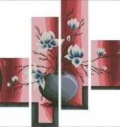 Albina K Polyptych Magnolia In Vase