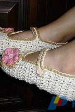 Angels Chest Boutique - Mary Angel Morris - Mary Jane Slippers with Flower