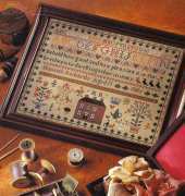 The Hannah Richards Sampler from Brenda Keyes Book, Traditional Samplers