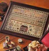 The Hannah Richards Sampler from Brenda Keyes Book, Traditional Samplers