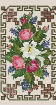 Berlin woolwork  tablecloth
