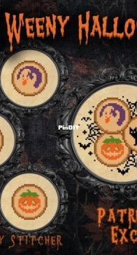 The Witchy Stitcher - Teeny Weeny Halloweeny Series Pt. 1 -  Halloween Cookies by Meg Black
