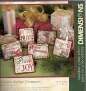 Dimensions 8827 - Christmas Sayings Ornaments