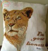 lioness on a pillow