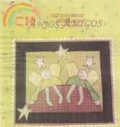 Arte costura-Anjos amigos - Portuguese