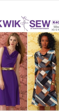 Kwik Sew - K4026 - Misses Dress - Sizes XS-XL