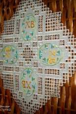 Olga Veleska Easter floral  / Ольга Велеска Квiткова писанка Hardanger  pattern
