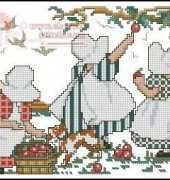 October from Leisure Arts 3263 Sunbonnet Sue - Yesteryears Sweetheart