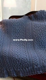 Rebeccas Stylings - Noelle Stiles - St. Chapelle Cable Blanket