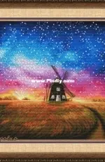 Windmill and Sunset by Maria Brovko