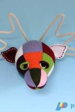 Bucky the Stuffed Moose Head - by Sharon Maher - Free Pattern