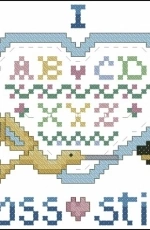 I Love Cross Stitch by Lynn Waters Busa from Graph-it Arts 59 I Love Needlework PCS + XSD
