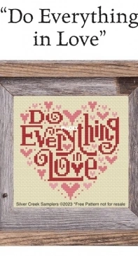 Silver Creek Samplers - Do Everything in Love PCS + XSD