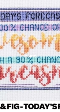 Today's Forecast by Peacock & Fig from XStitch Magazine 30 PCS + XSD