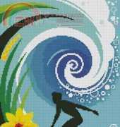 Artecy Cross Stitch - Hawaiian Surfer