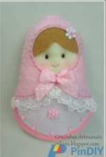 Gracinhas Artesanato - Soft Doll Matrioska - Portuguese - Free