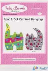 Spot & Dot Cat Wall Hangings by Kathy Barwick - Plastic Canvas