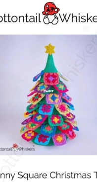 Cottontail and Whiskers - Bea King - Granny Square Christmas Tree