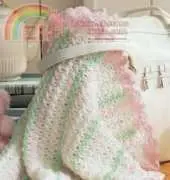 Red Heart LW1578 Crochet Stroller Blanket by Michele Wilcox