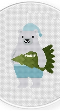 Daily Cross Stitch - White Bear Pine Tree