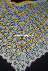 Knitted shawl.