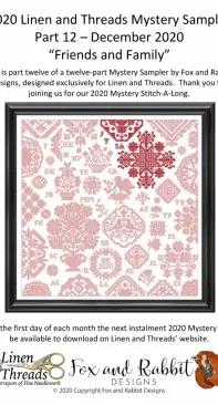 Fox and Rabbit Designs Mystery Sampler SAL 2020 - Friends and Family XSD/PCS