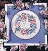 Rose and Grape Wreath by Roberta Madeleine - The Cross Stitcher APR 95