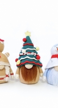 Happy Dolls Handmade - Lucy Magic Pattern - Julia /Kate - Negovorina - Set 5 Christmas gnomes