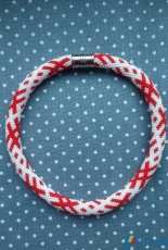 Crochet bead necklace in national style