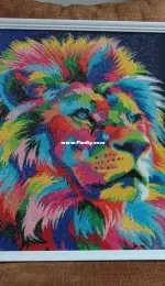 Finished Diamond Painting Lion color 40x50cm