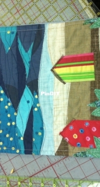 collage mini mini quilt