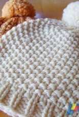 Snowball mcfluffy beanie - Theresa Grant -unravelme designs