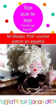 Teje que te teje - Mariana Guerra - doll Marilyn  - Spanish
