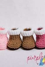 Desert Diamond Crochet 003 - Rebecca Goldsmith - Baby Snow Booties