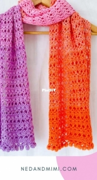 Ned and Mimi - Sarah Ruane - Summer Sunset Shawl Pattern