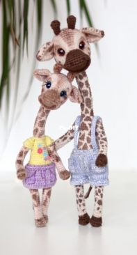 Colorful Dreams - Olga Muzalevskaya - Cute couple - Two Giraffes - Süßes Pärchen - Zwei Giraffen - German - Translated