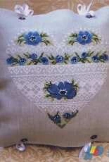 Bleu de Chine 1052 Coeur Dentelle et Anemones XSD + PCS
