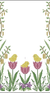 Permin of Copenhagen 68-2397 Easter table runner XSD
