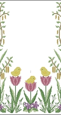 Permin of Copenhagen 68-2397 Easter table runner XSD