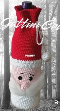 Crochet Santa Claus Bottle Cover