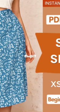IndiePattern - Slit Skirt - Sizes XS-XXXL - AIPattern