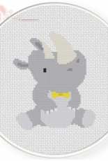 Daily Cross Stitch - Baby Rhino