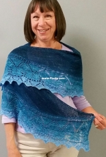 Fancy Foot Work Crescent Shawl by Reah Janise Kauffman-Free