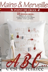 Mains & Merveilles Point de Croix - ABC Cest la Rentrée - No.128 - September-October 2018 - French