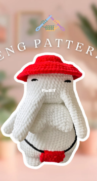Pixel and Nodecom - Radish spirit from spirited away amigurumi crochet plushie pattern